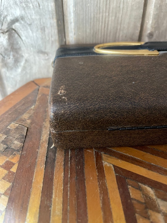 Vintage Dante Valet Mens leather Jewelry Box Gem