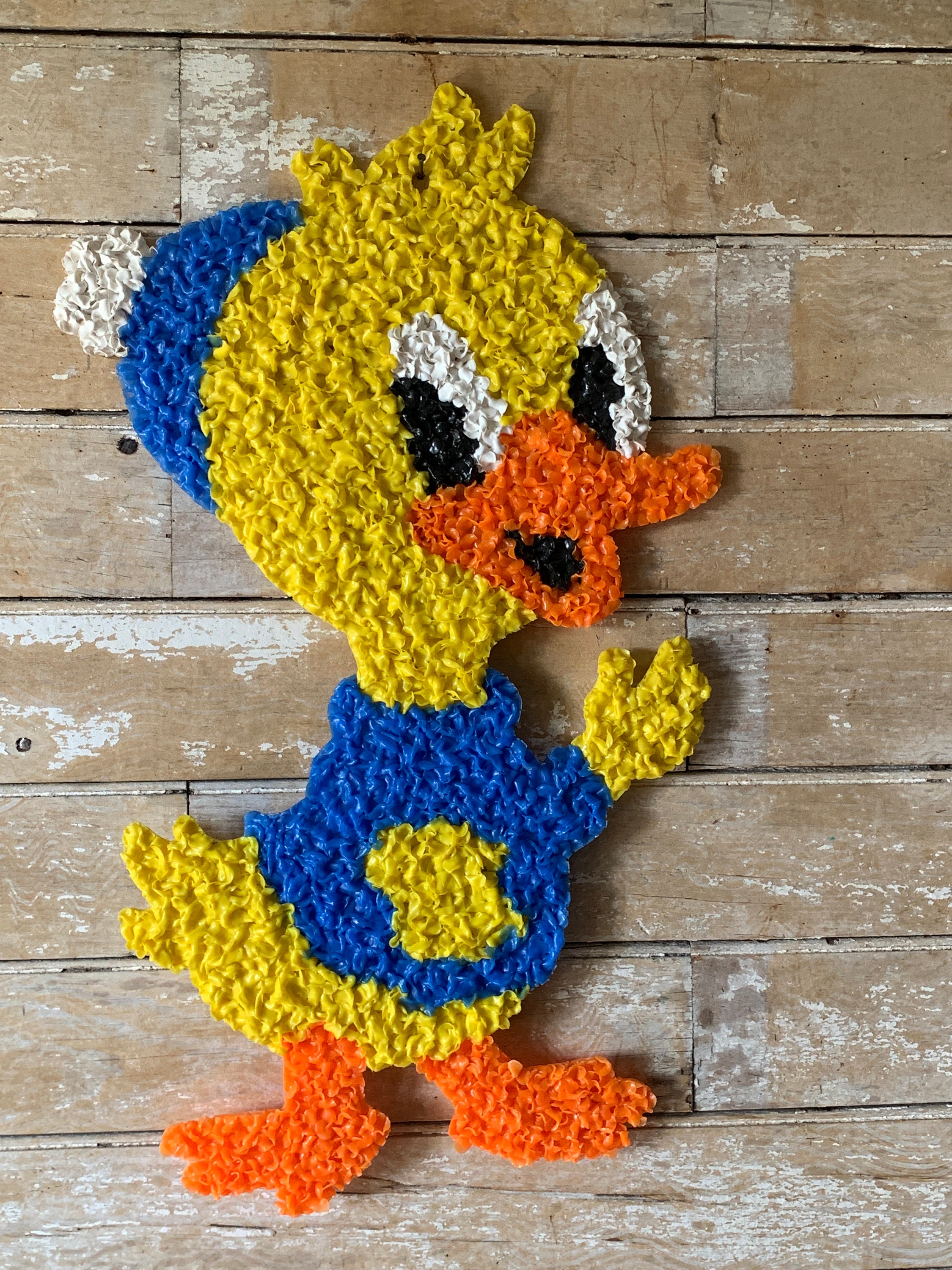 Vintage Yellow Duck Plastic Popcorn Decor 1970's Etsy