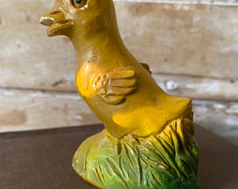 Vintage Duckling Chalk Ware  Shabby Chic