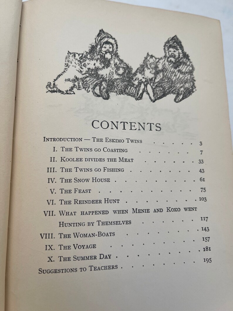 The Eskimo Twins by Lucy Fitch Perkins, Illustrated, Houghton Mifflin Co HC 1914 image 3