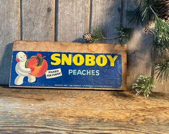 Vintage Snoboy Wooden Sign Shabby Chic