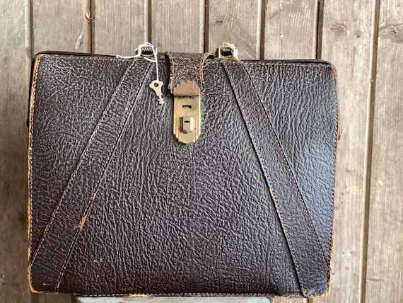 Vintage National Briefcase Leather or Attache Case