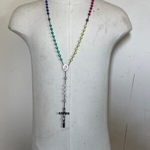 Vintage Rosary Glass Colored Beads