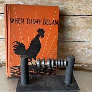 Vintage Wooden  Calculation Abacus Tool Small Handmade