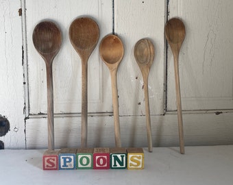 Vintage Primitive Wooden Spoons and more