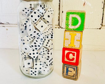 Vintage Dice With Jar 80 lot