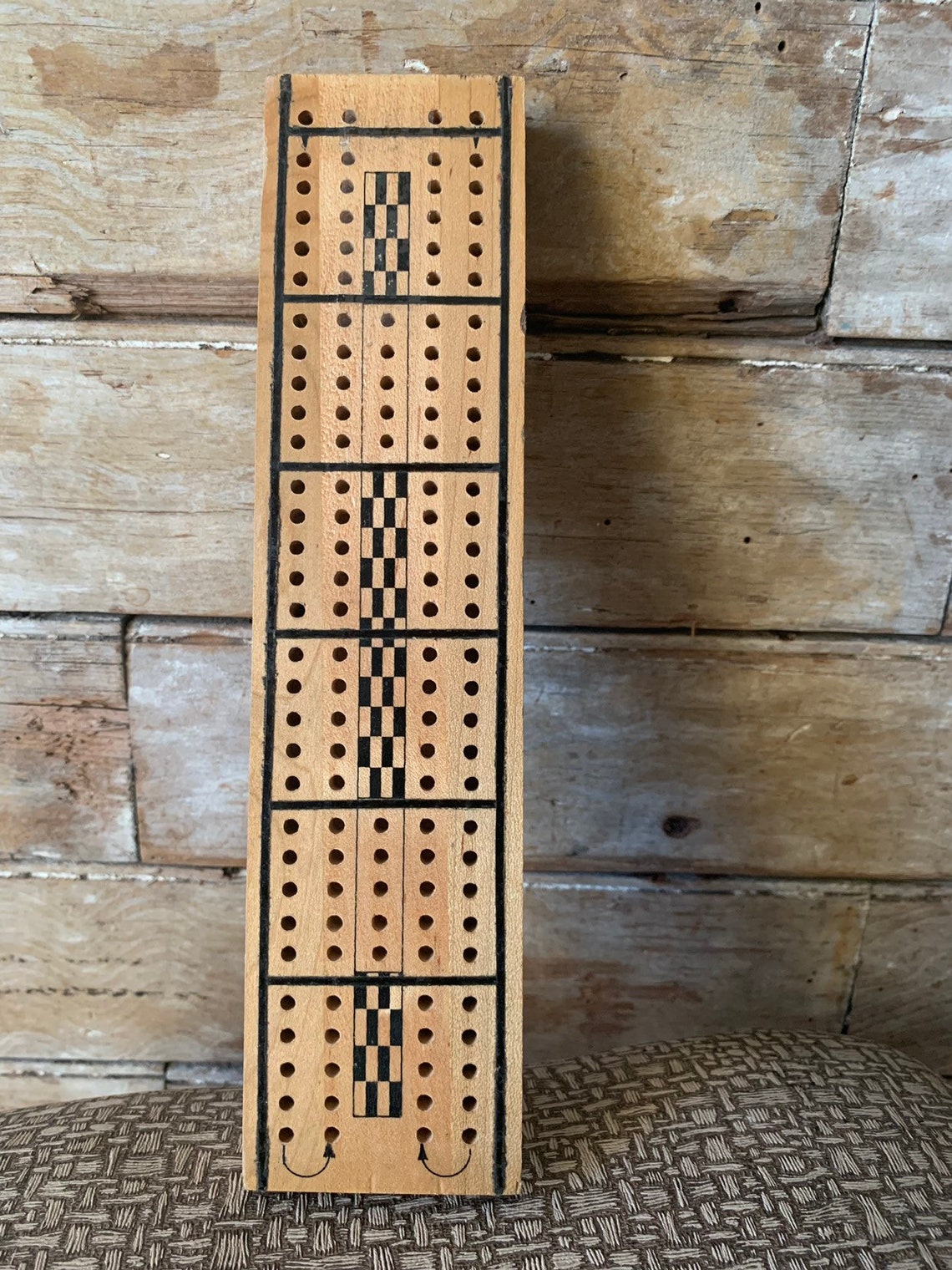 Vintage Wooden Cribbage Board With Pegs | Etsy