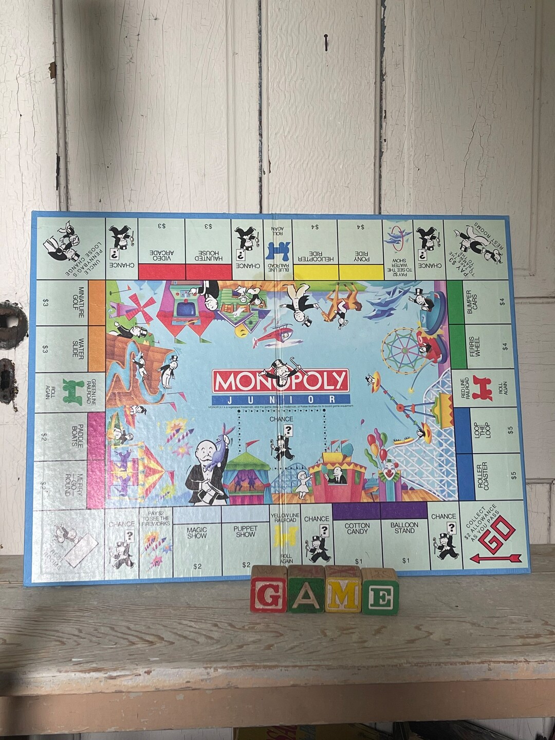 Vintage Monopoly Junior Game Board No Pieces Just Board Etsy