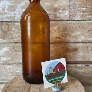 Vintage Amber Brown Clorox Bottle 50&#39;s-60&#39;s