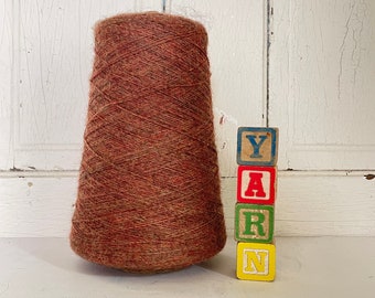 Vintage Large Cone Spool Rust Knitting Crochet Thread Yarn 1950’s