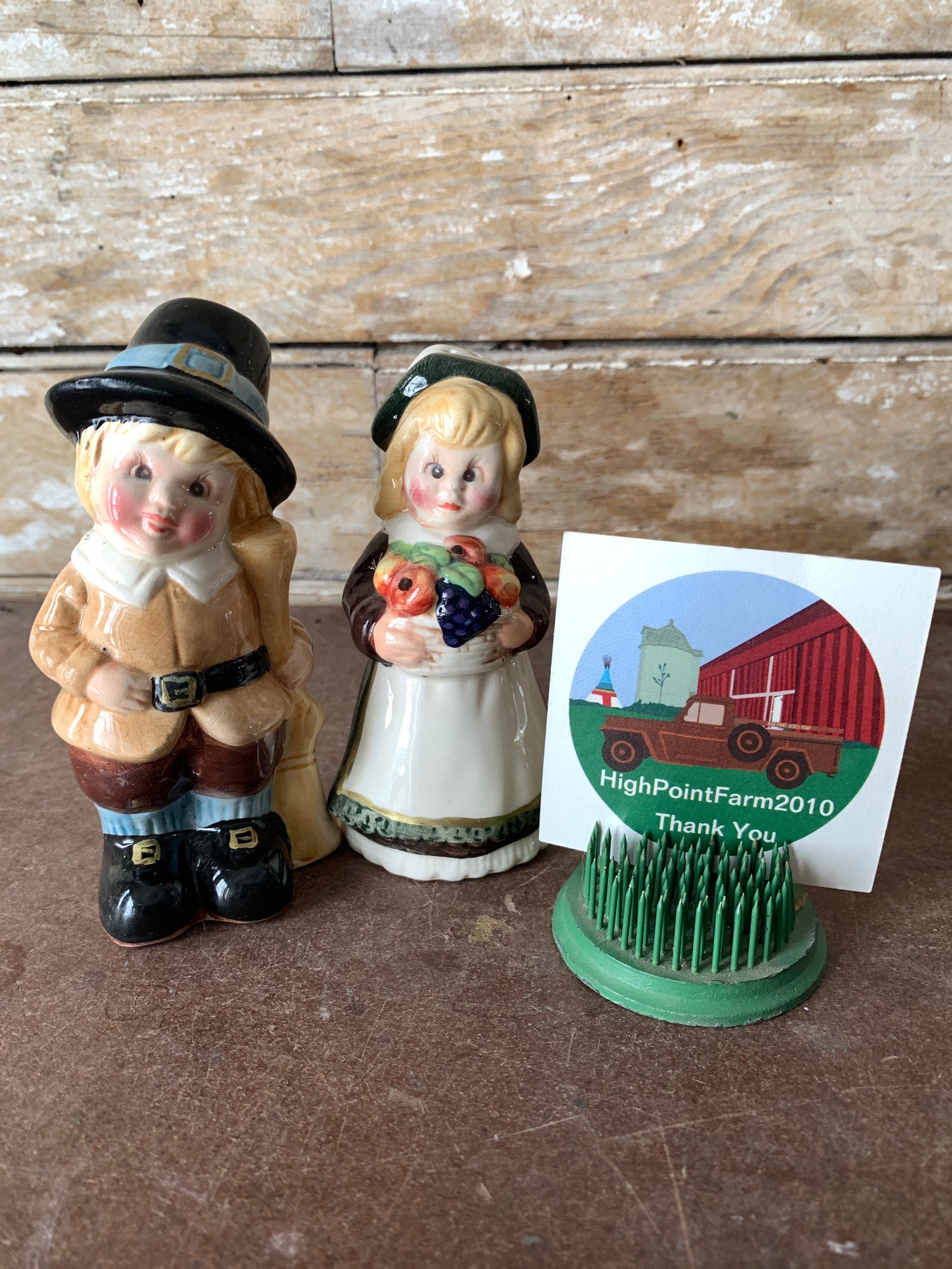 Vintage Salt an Pepper Thanksgiving Pilgrim Couple Adorable Etsy
