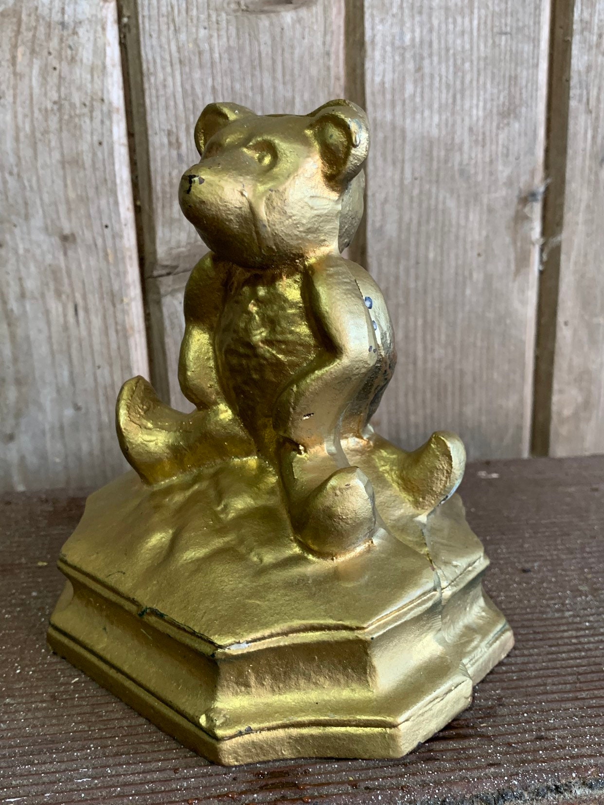 Vintage Bookends Brass Bear Bookends Etsy