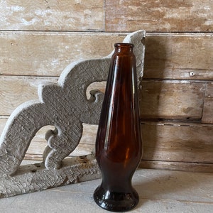 Vintage Brown Glass Bottle Unique Style
