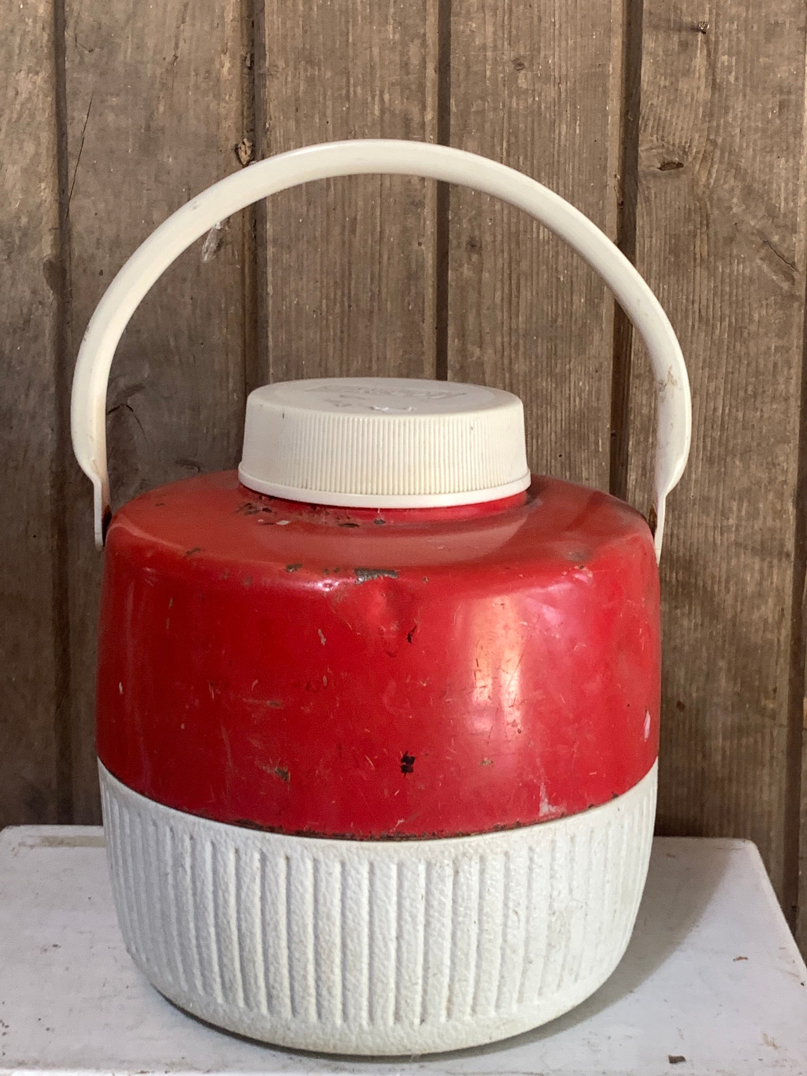 Vintage Coleman Hot Cold Thermos Canteen Red With Cup Etsy