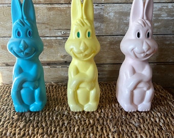 Vintage Plastic Easter Bunny Banks 1 of 3  Adorable