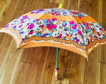 Vintage Child Umbrella Very Old Adorable Used for Display