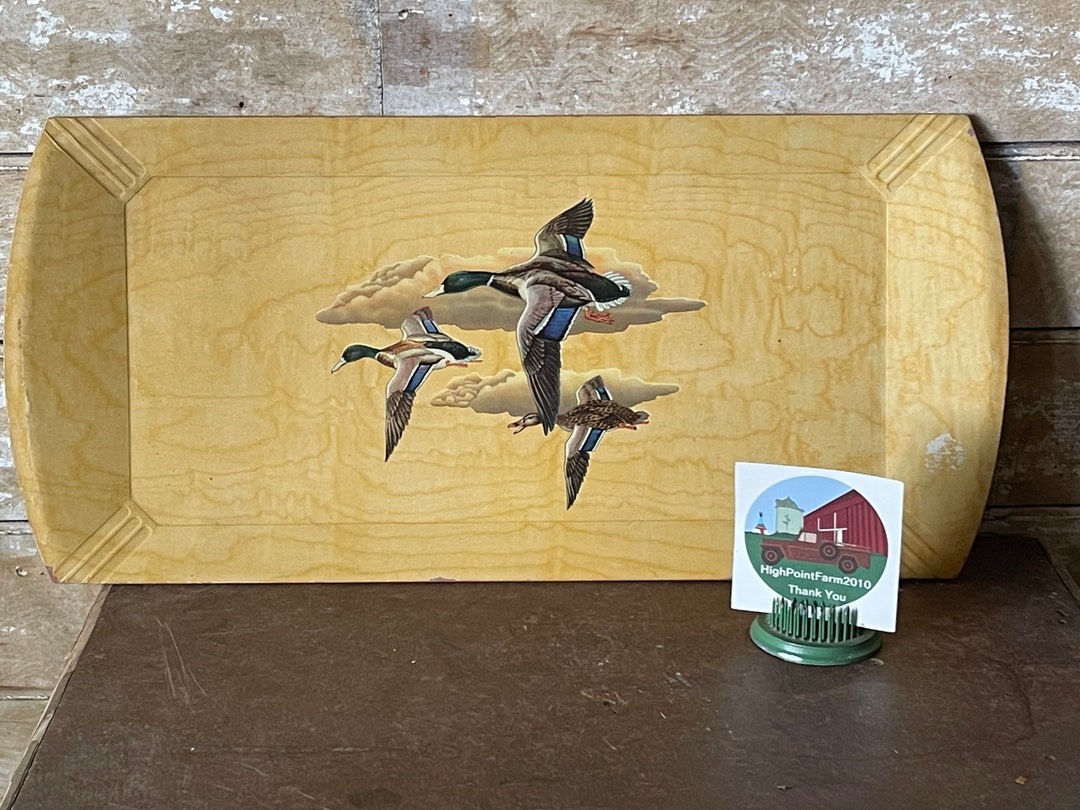 Vintage 1950s Hasko Haskelite Wooden Lap Tray Set of 2 Ducks Etsy