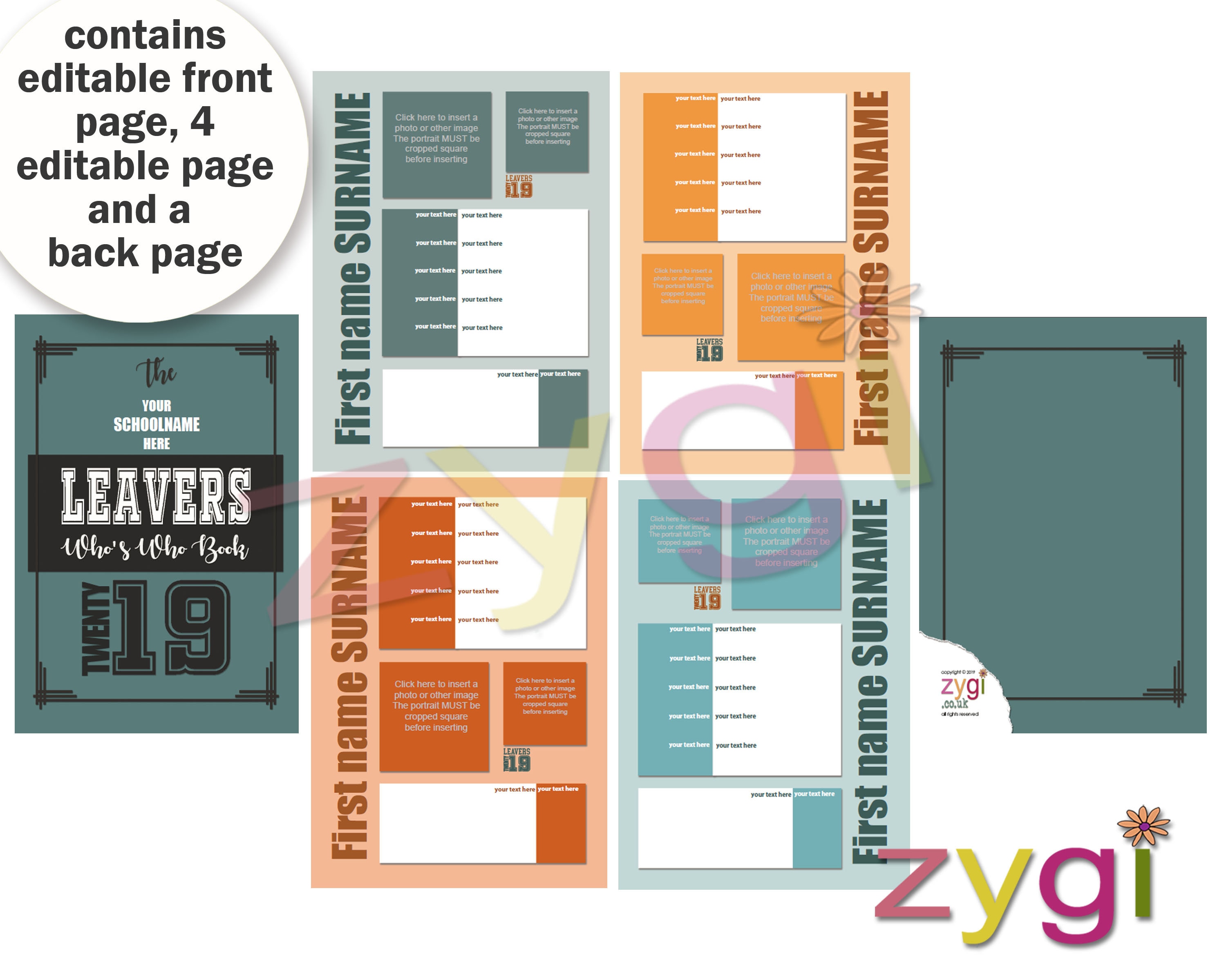 Leavers Book Template Customised Class of 2020 School Year Etsy UK