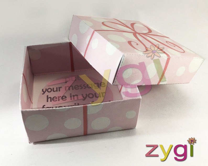 Gift Box With Lid Template Printable Jewelry Jewellery - Etsy