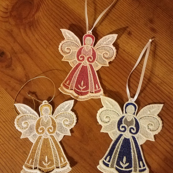 Embroidered lace Angel ornament