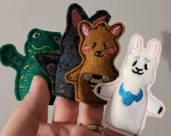 Embroidered Animal Finger Puppets