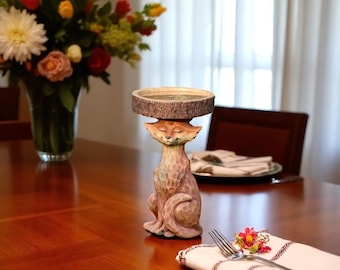 Elegante bebedero para pájaros de resina con comedero – Elemento decorativo para jardín exterior