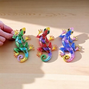 Metal Gecko Garden Wall Art – Outdoor Decorative Lizard Sculpture for Yard or Home Decor