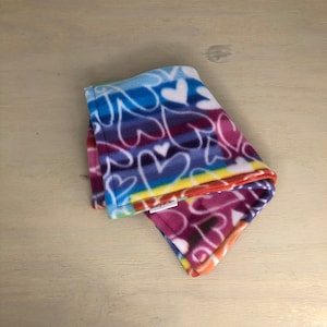 ONE Small Heart Pocket Pet Lap Blanket- Guinea Pigs, Rats, Hedgehogs, Rabbits, chinchillas and More!