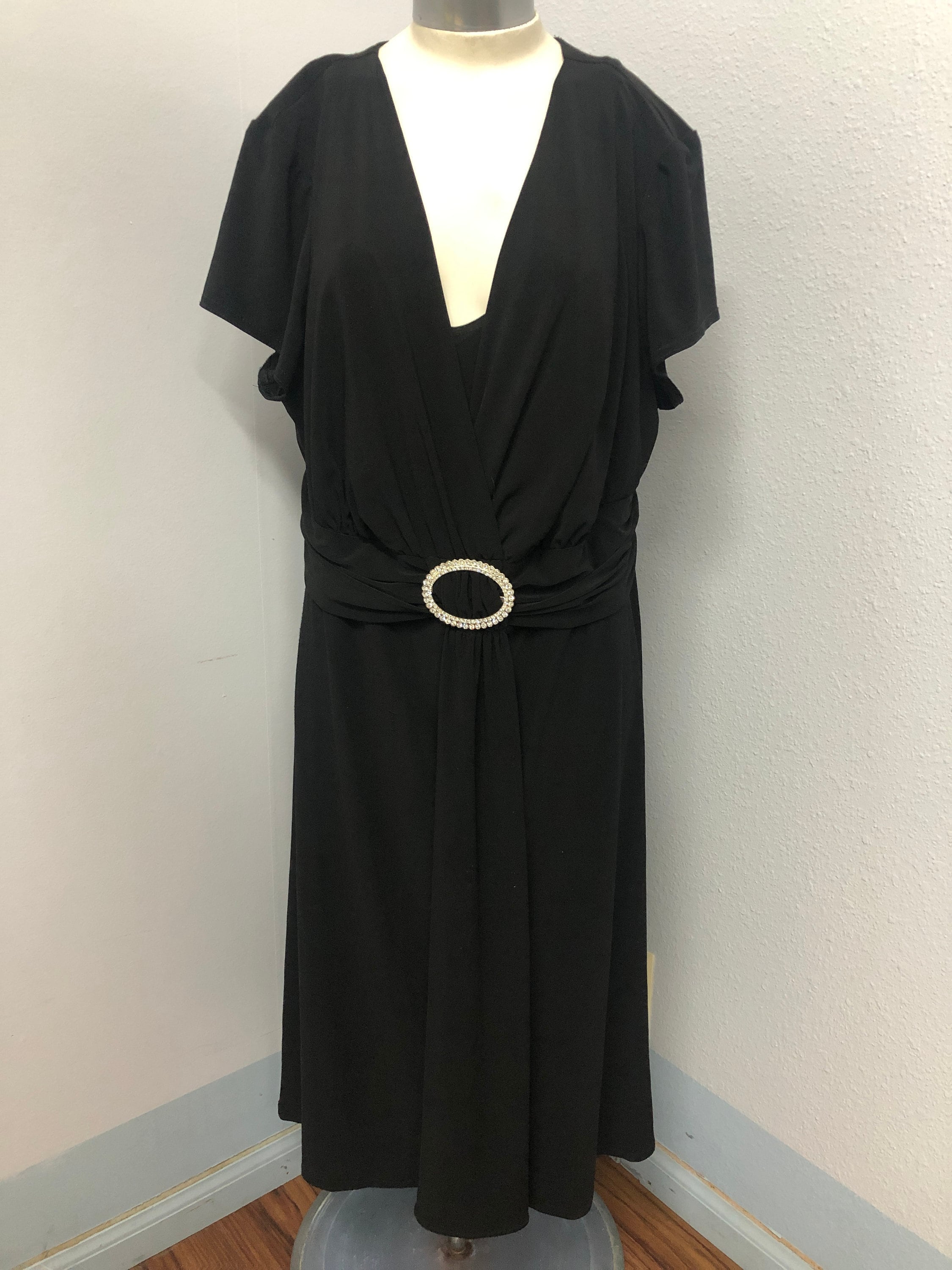 r&m richards plus size beaded v neck dress and jacket Ava Presley 47276 Lace up back with beads and pearls dress