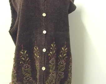 Kamizelka Vtg Woolrich Hong Kong Ręcznie oprawiony haft sz L