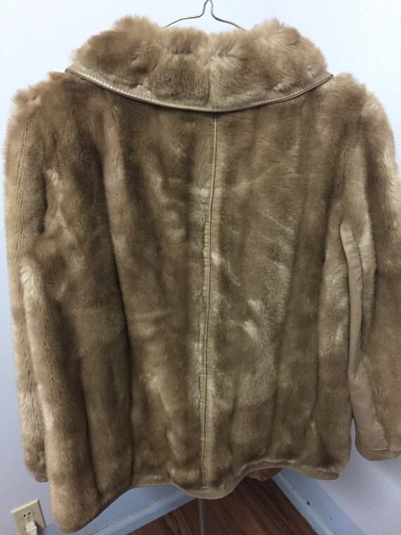 Lily Ann Faux Fur Mink Coat Vintage size 10 - image 4