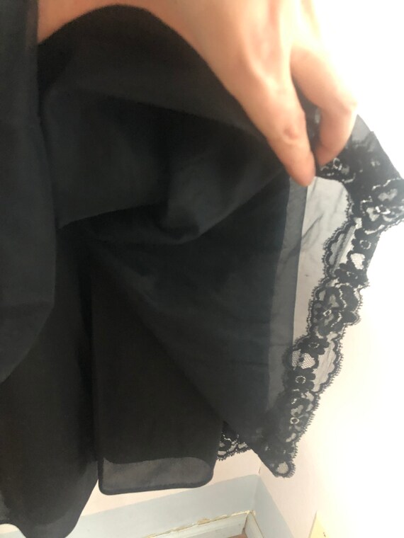 Black lacey sheer vintage lingerie in excellent c… - image 5