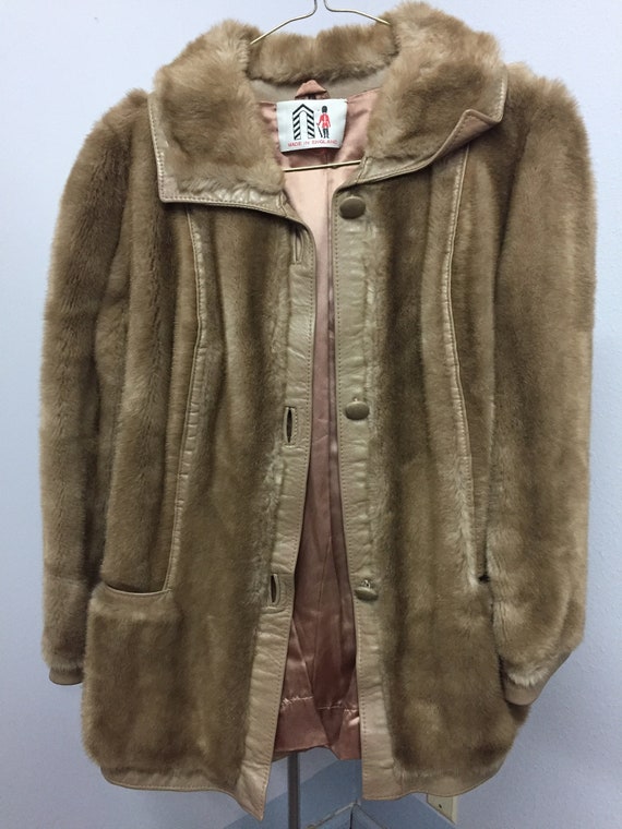 Lily Ann Faux Fur Mink Coat Vintage size 10 - image 5