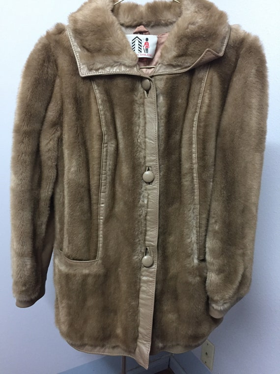 Lily Ann Faux Fur Mink Coat Vintage size 10 - image 1