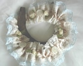 Victoriana Wedding Garter Vintage Lace, Buttons and Bows