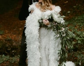 Chandelle Feather Full Length Wedding Cape