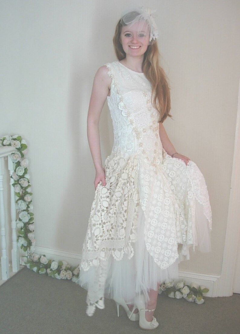 Crochet Bridal Gown 'nathalie' Handmade Custom | Etsy
