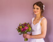 Orla - Tea Length Wedding Dress - Alternative Custom Handmade Dress & Bolero Jacket