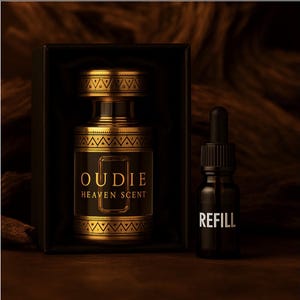 Premium Oud Oil Rub Blends – Alcohol-Free | Free Refill Bottle| Long-Lasting Unisex Perfume Oils | Oudie Collection | 6ML