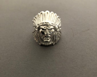 Solid sterling silver Apache Indian ring