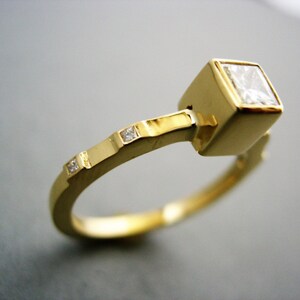 Princess cut diamond ring image 4