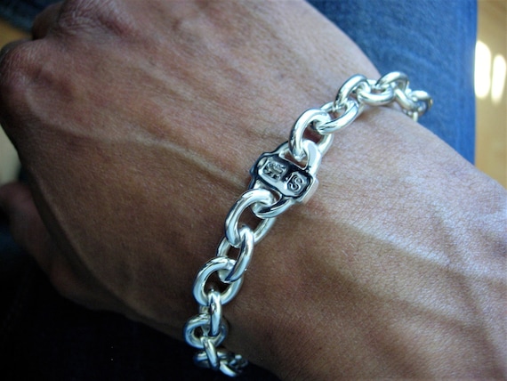 Hallmarked silver best sale bracelet