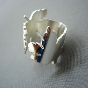 silver leaf ring image 3