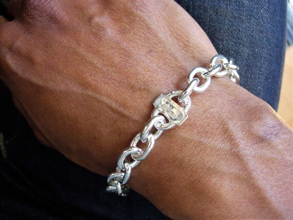 Hallmarked silver best sale bracelet