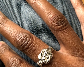 Silver knot ring