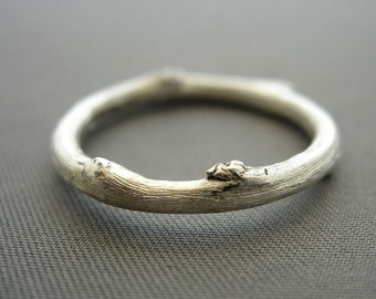 SILVER TWIG RING