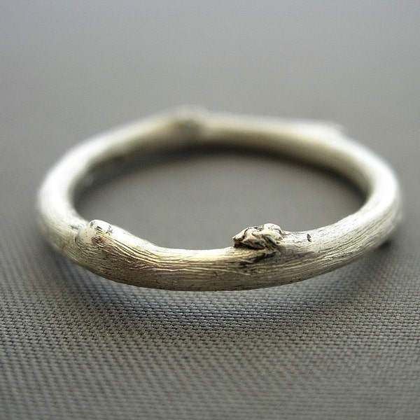 SILVER TWIG RING