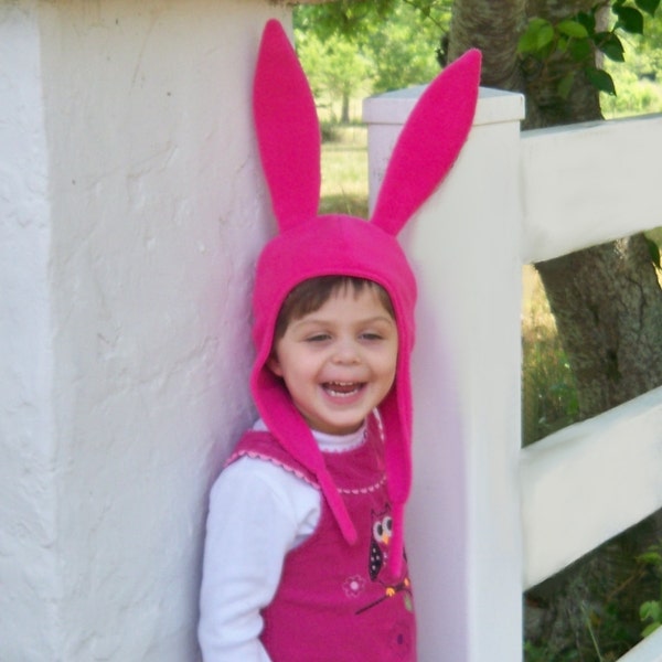 Louise's Pink Bunny Ears Hat    (RESERVED LISTING)