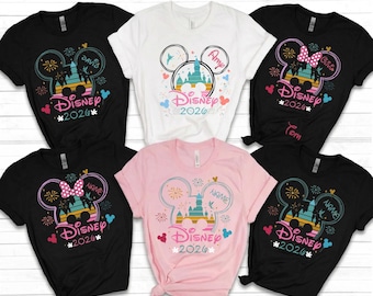 Disney 2026 Personalization Shirts, Disney Family Shirts, Disney Vacation 2026 Trip Shirt, Disneyworld 2026 Family Shirts, Disney shirt