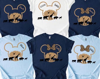Custom Disney Animal Kingdom Shirts, Safari Family Matching Shirts, Disney 2026 Shirts, Disney Birthday Shirt, Disneyworld Custom Name Shirt
